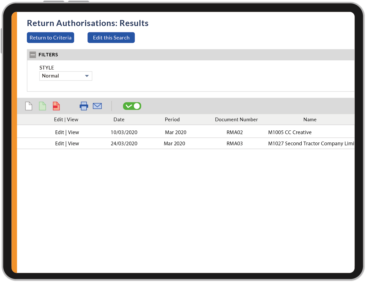 Returns and Exchanges