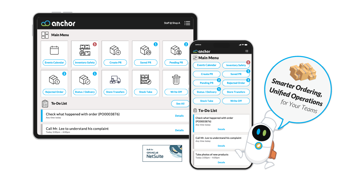Anchor Enterprise Procurement interface