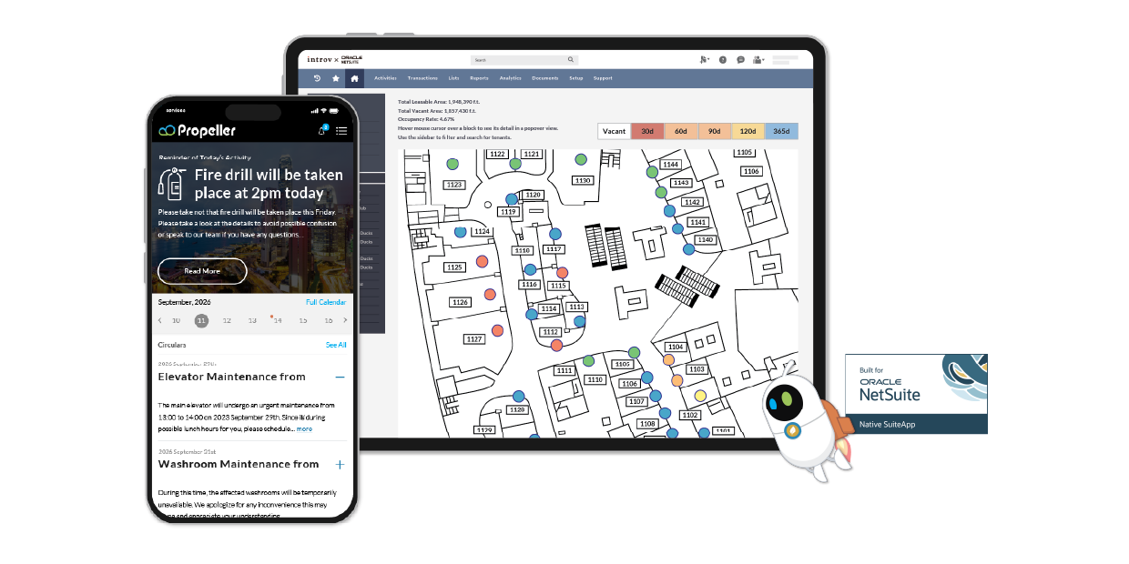 Propeller Real Estate Management interface