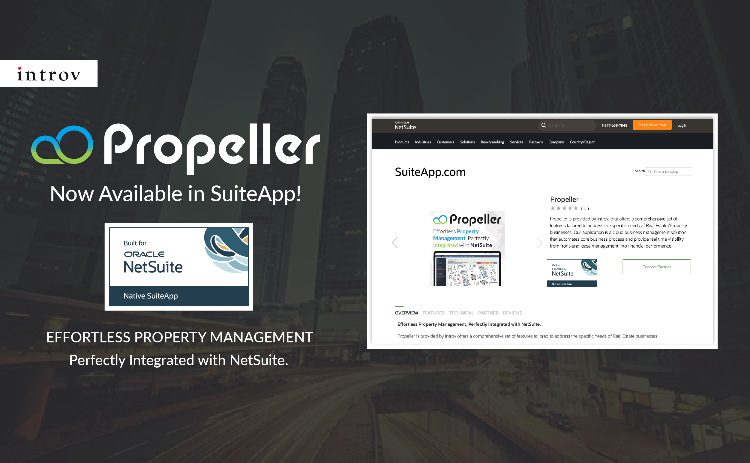 Introv Propeller 於 NetSuite SuiteApp 平台正式上線：將房地產業務管理提升到新高度