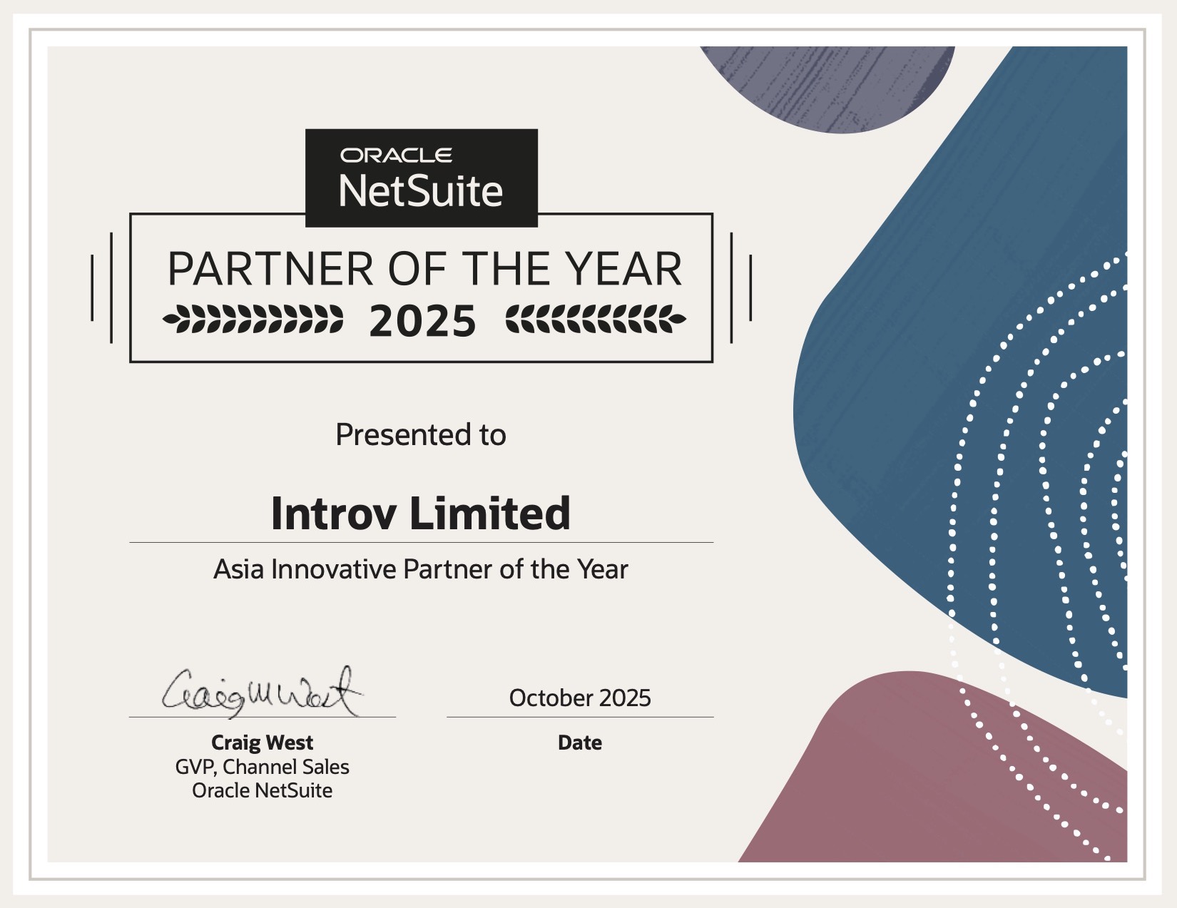 Introv Claims Top Honor: Asia Innovative Partner of the Year 2025 at Oracle AI World Las Vegas